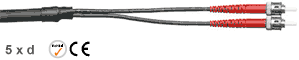 Glass fiber optic cable