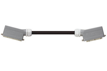 Han 24B connectorbehuizing (pin) naar Han 24B connectorbehuizing (socket), enkele borging aan beide zijden, haaks, PVC, 12,5 x d