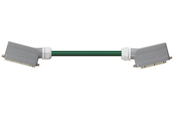 Han 24B connectorbehuizing (pin) naar Han 24B connectorbehuizing (socket), enkele borging aan beide zijden, haaks, PVC, 6,8 x d