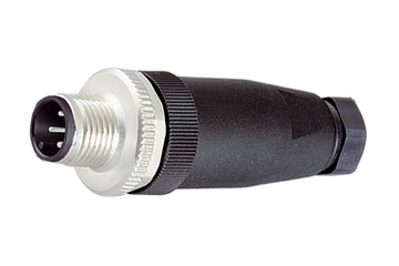 Binder M12-A kabelconnector, 4,0-6,0 mm, niet afgeschermd, schroefklem, IP67, UL