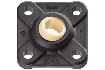 Flenslagers met 4 montagegaten, EFSM, igubal®, sferische kogel iglidur® J