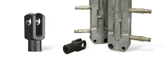 Spuitgietmatrijs gemaakt van aluminium met geproduceerd component er in