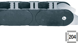 Kabelrups, met iedere schakel een dwarsverbinder