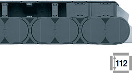 Kabelrups, met iedere schakel een dwarsverbinder