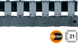 Kabelrups, met iedere schakel een dwarsverbinder