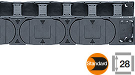 Kabelrups, met iedere schakel een dwarsverbinder