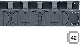 Kabelrups, met iedere schakel een dwarsverbinder