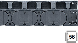 Kabelrups, met iedere schakel een dwarsverbinder