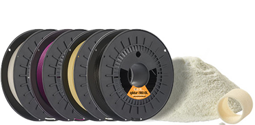 Tribo-filamenten en laser-sintering poeder