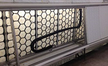 Dwarsbalk-systeem in verticale landbouw