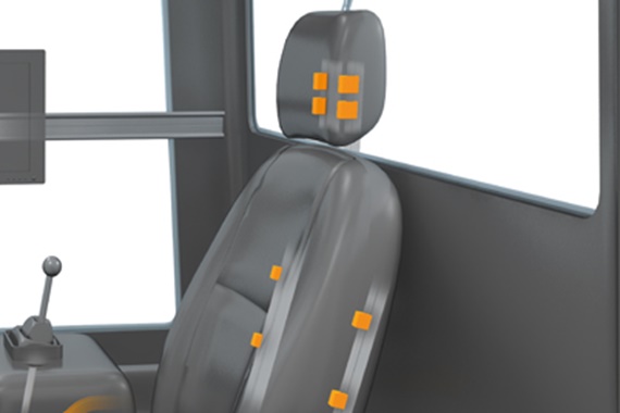 drylin lineaire geleidingen voor ergonomisch verstelbare bestuurdersstoel