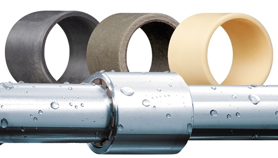 Natte lineaire geleiding en glijlager