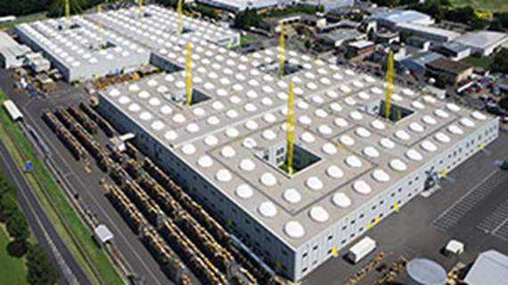 Blik op de huidige flexibele igus®-fabriek in Keulen