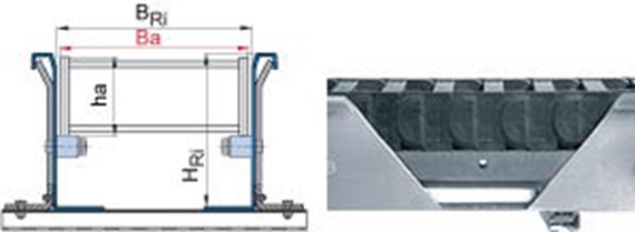 guide troughs with glide bars