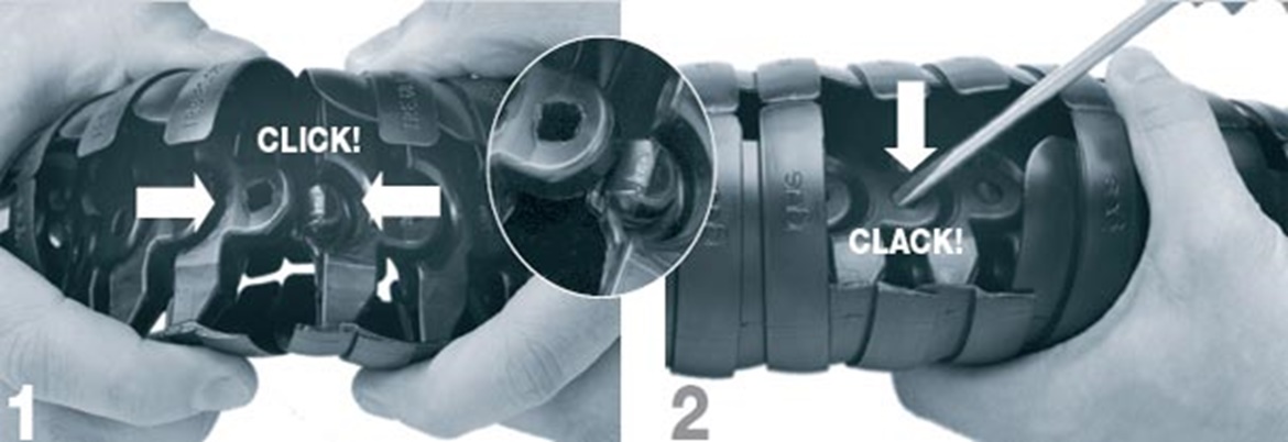 Montage instructies voor triflex® R TRE 3D-kabelrupsen