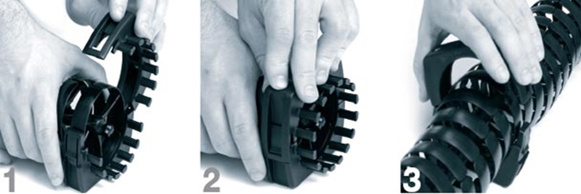 Montage instructies voor triflex® R TRL 3D-kabelrupsen
